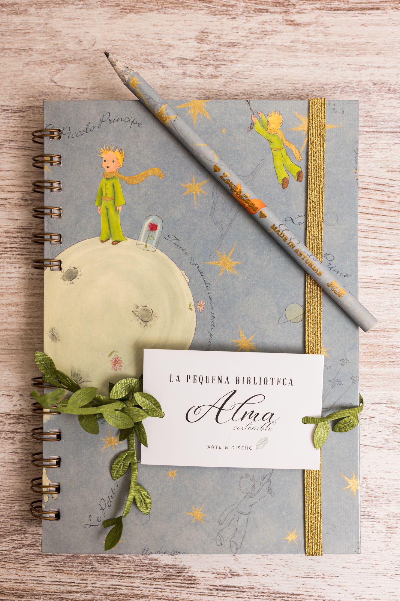 🌿 Pack Sostenible: Cuaderno y Lápiz de Peter Pan, Pinocho y El Principito 🌿