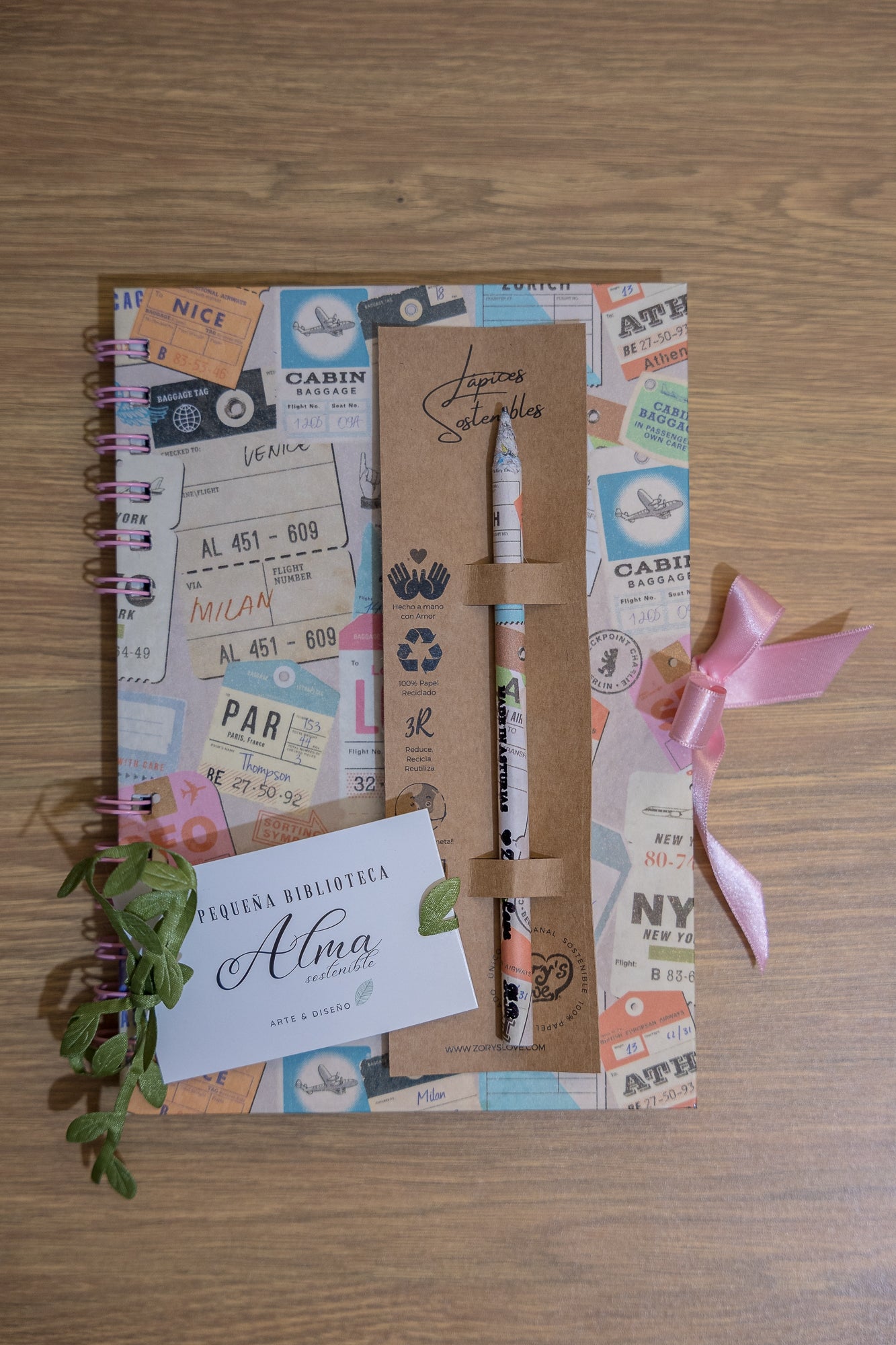 Combo Sostenible | Cuaderno + Lápiz de papel reciclado