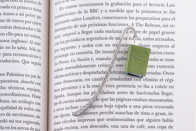 Mini Marcapáginas Mini Libro Piel Reutilizada. Marcador de pagina